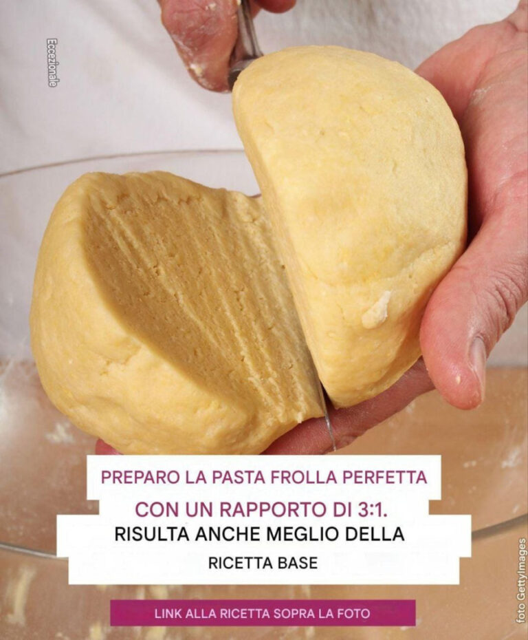 Preparo la pasta frolla con questa ricetta da un po' di tempo e il risultato è perfetto.
