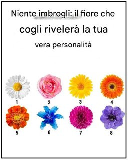 Niente chiacchiere. Il fiore che coglierai rivelerà il tuo vero tratto caratteriale.