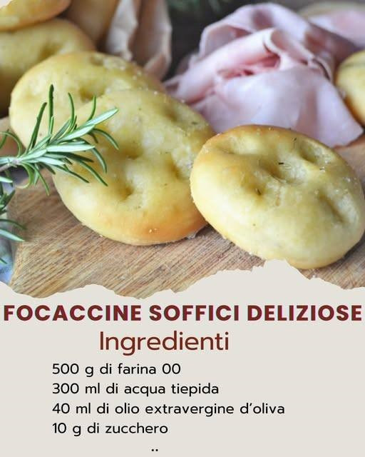 Focaccine soffici deliziose