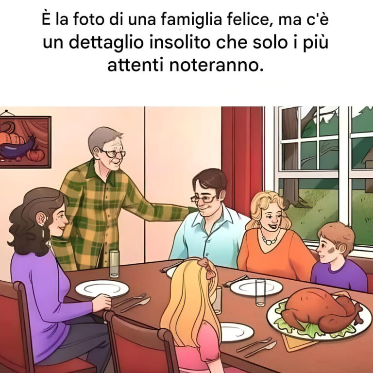 Puzzle: riesci a individuare l’errore nella foto della sala da pranzo di questa famiglia in meno di 15 secondi?