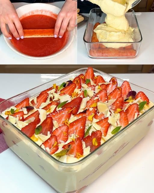 TIRAMISÙ ALLE FRAGOLE .