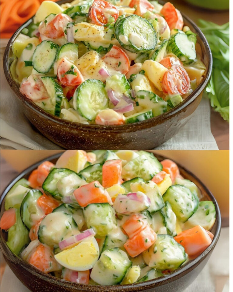 “Insalata di cetrioli fresca e croccante: un tocco di leggerezza in tavola