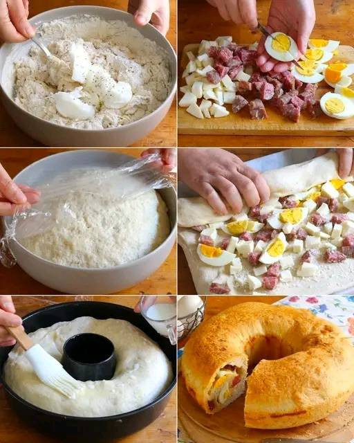 Rigorosamente con strutto e uova sode Ecco la ricetta passo passo del famoso tortano napoletano: