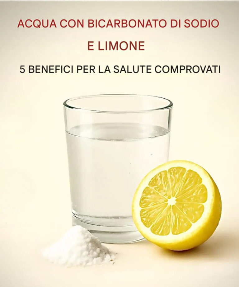 Acqua con bicarbonato e limone