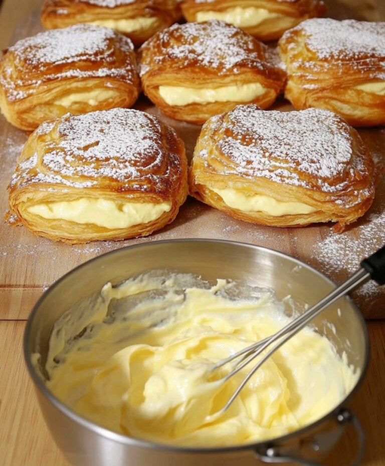 Deliziosa pasta sfoglia con crema alla vaniglia! Scopri questo dessert irresistibile!