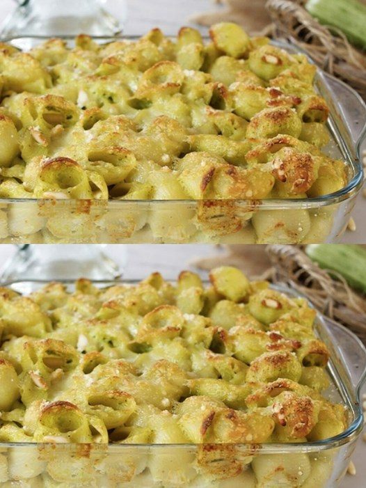 Pasta gratinata con zucchine e mozzarella
