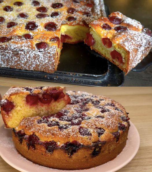 Torta di ciliegie allo yogurt, si scioglie in bocca