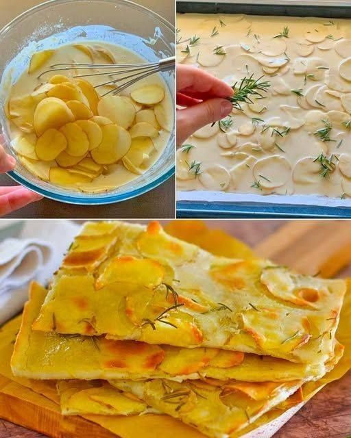 Schiacciata di patate croccante al forno