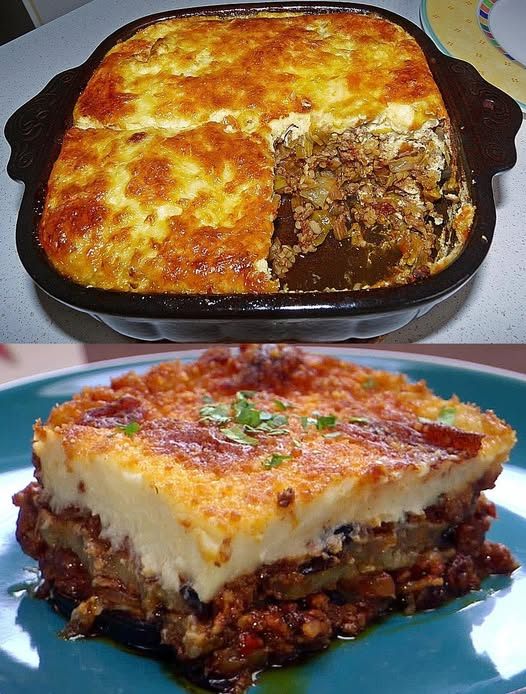 Moussaka con carne macinata e patate