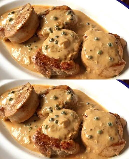 Filetti con salsa di senape e formaggio cremoso, super deliziosi!