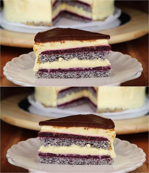 Irresistibile torta al papavero con frutta