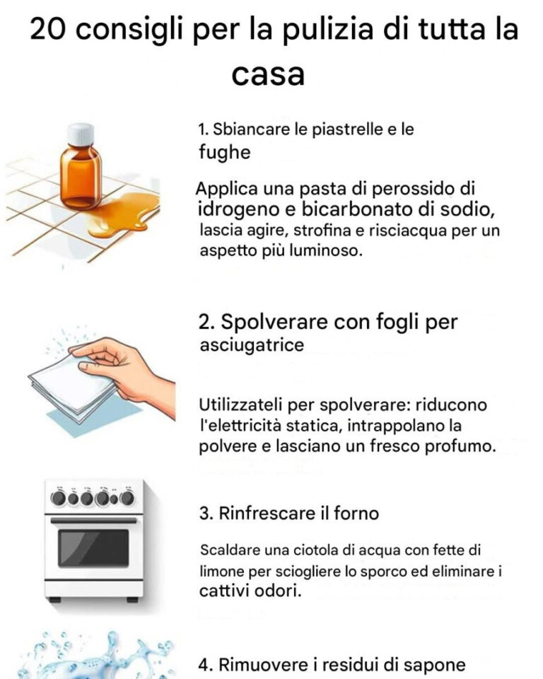 20 consigli per la pulizia della casa