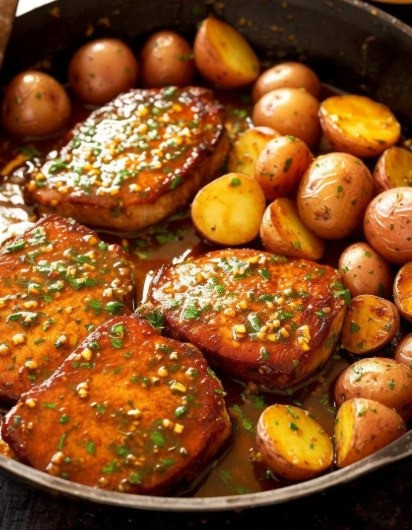 Costolette di maiale al miele e senape