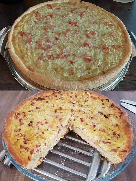 Torta di cipolle come al mercato autunnale