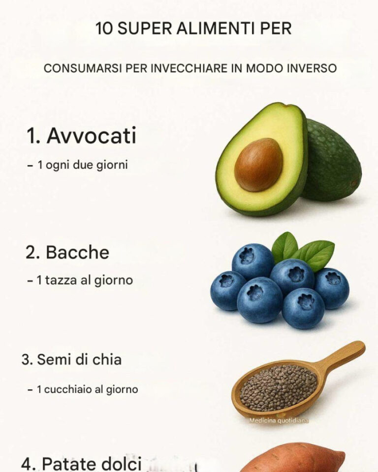 10 supercibi che ritardano l’invecchiamento