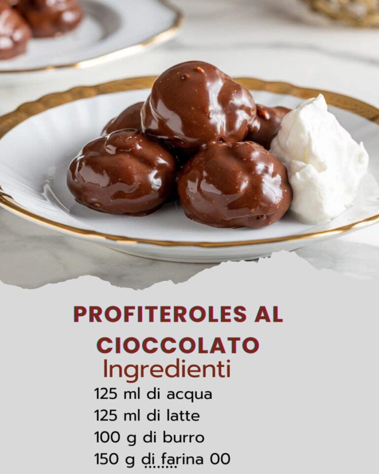 Bignè farciti con crema e ricoperti di goloso cioccolato. Un classico irresistibile per ogni occasione!