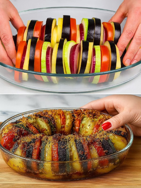 Sformato Mediterraneo Light: verdure fresche al forno con cuore filante e crosticina dorata