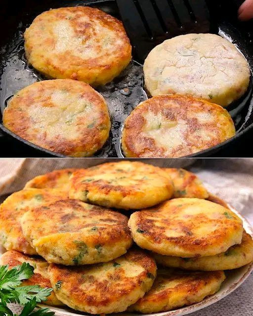 Frittelle di patate con salame e formaggio