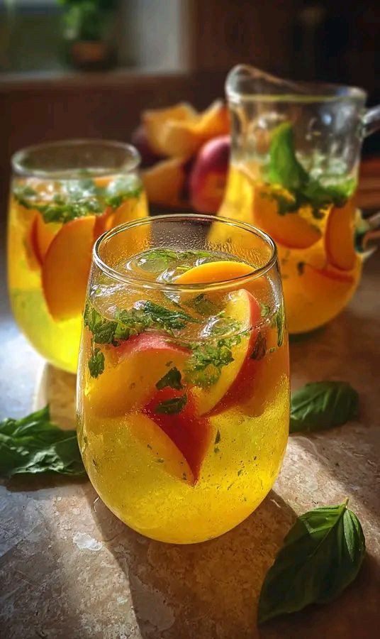 Limonata con Pesche e Basilico