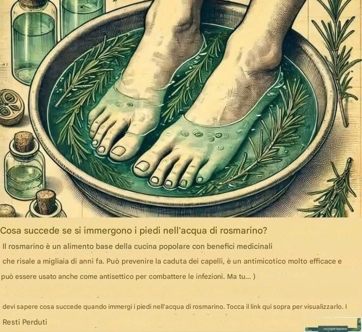 Sapevi cosa succede se immergi i piedi nell’acqua al rosmarino? Rimarrai sorpreso!
