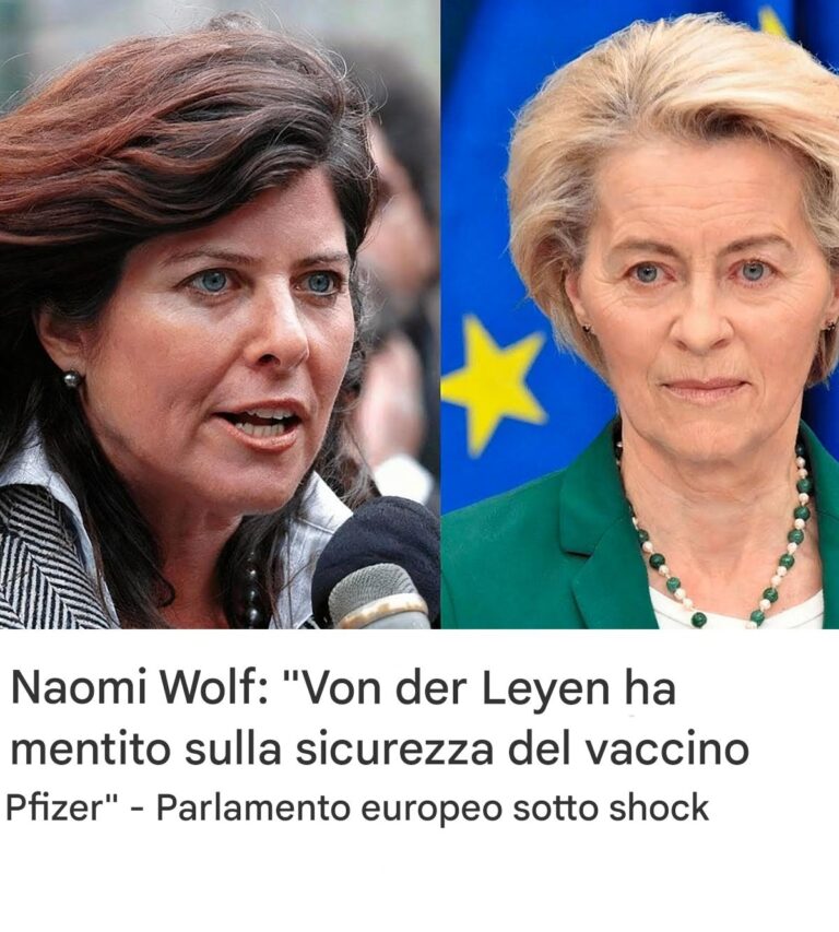 Naomi Wolf: "Von der Leyen ha mentito sulla sicurezza del vaccino Pfizer" - Parlamento europeo sotto shock