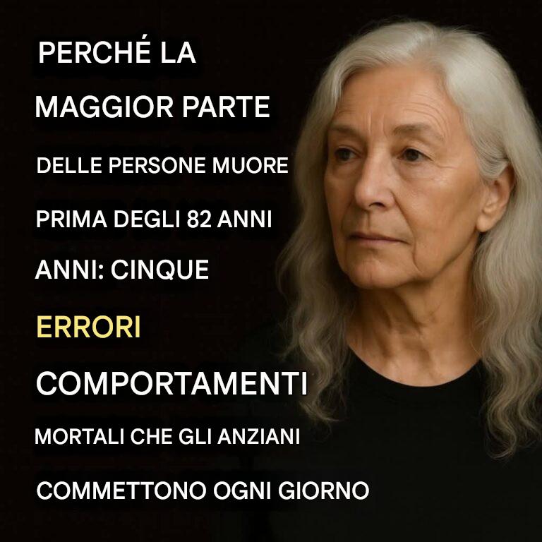 Cinque errori mortali che gli anziani commettono ogni giorno e che riducono la loro aspettativa di vita.