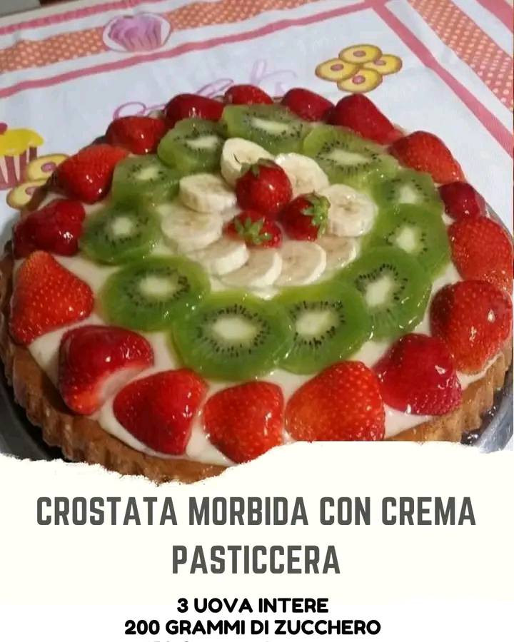 Crostata morbida con crema pasticcera