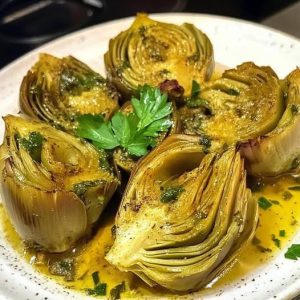 Carciofi alla Romana – Cotti in tegame con olio, aglio, mentuccia e prezzemolo