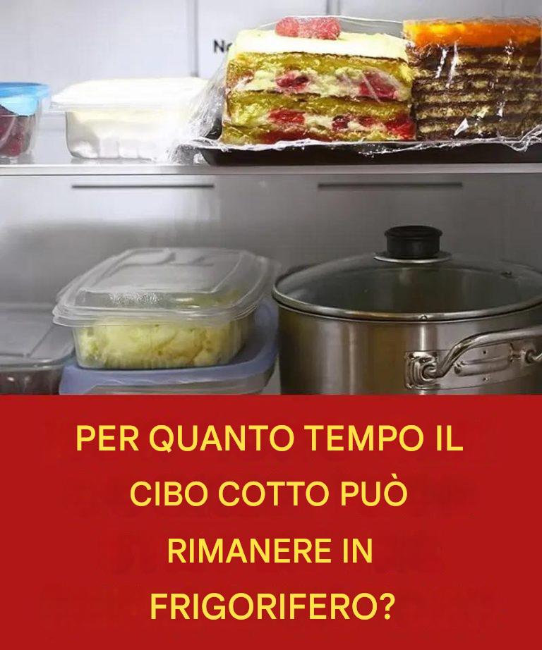 Per quanto tempo si possono conservare gli alimenti cotti in frigorifero?