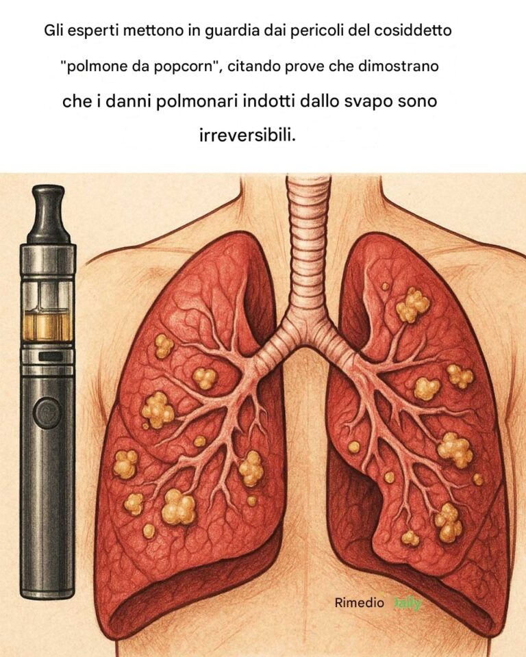 Gli esperti mettono in guardia dai pericoli del "polmone da popcorn", citando prove che dimostrano che il danno polmonare indotto dallo svapo non può essere invertito