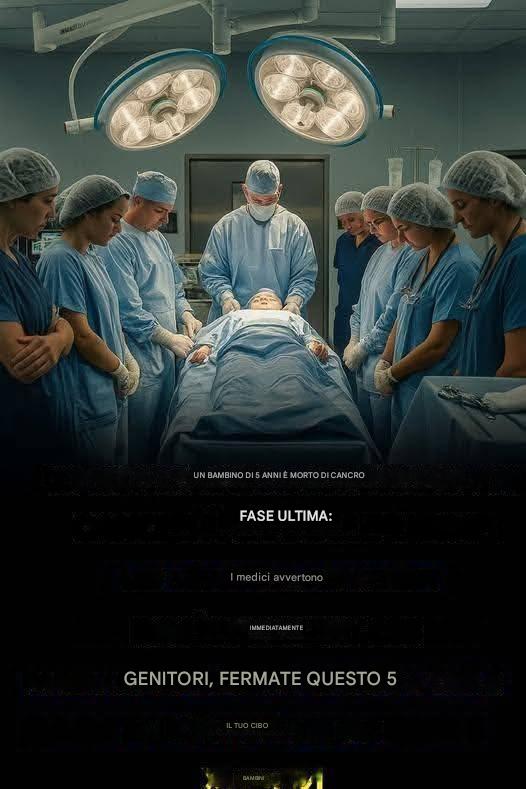 cancro in stadio avanzato. I medici stanno mettendo in guardia i genitori dal dare ai propri figli questi cinque alimenti.