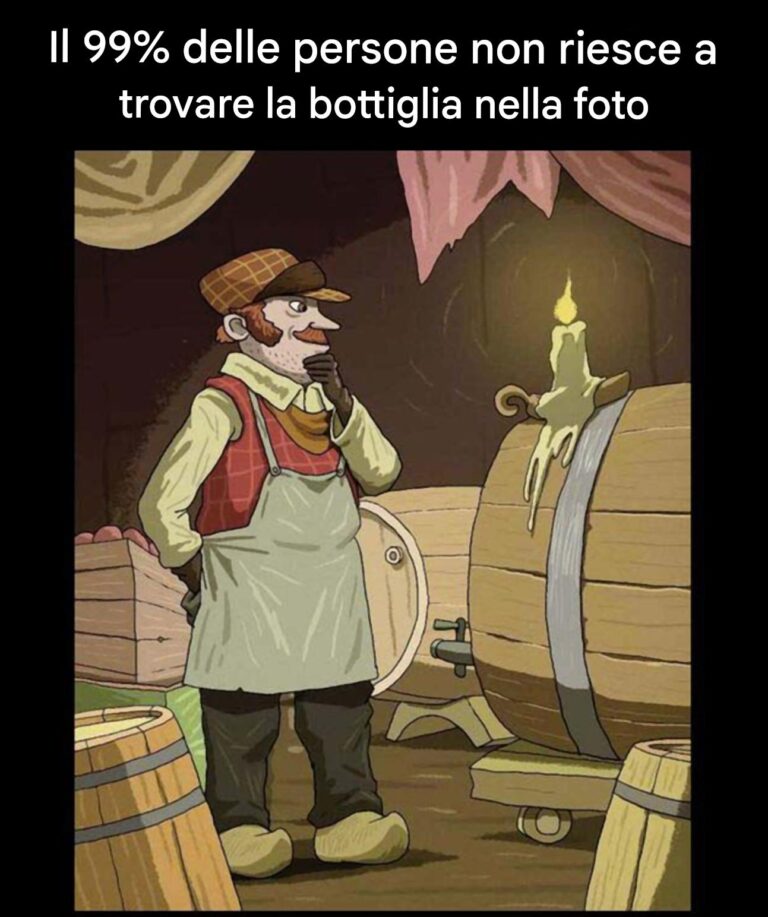 Riesci a trovare la bottiglia nascosta?