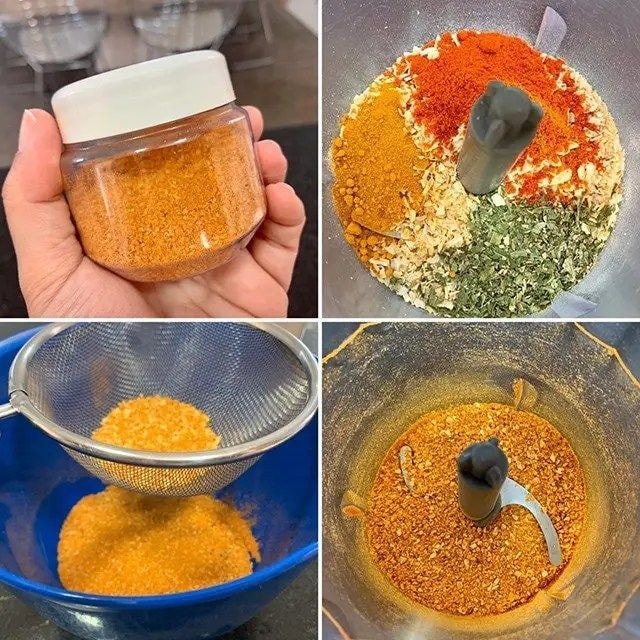 Condimento essiccato fatto in casa per preparare vari piatti