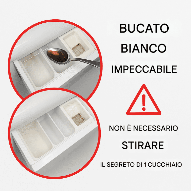 BUCATO BIANCO IMPECCABILE SENZA STIRATURA, IL SEGRETO È METTERNE 1 CUCCHIAIO PIENO IN LAVATRICE