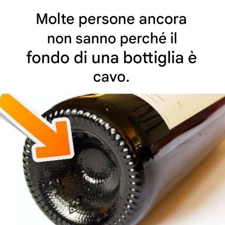 Qual è il motivo per cui le bottiglie di vino hanno il fondo cavo?