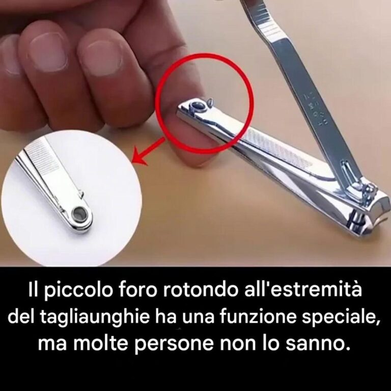 La funzione nascosta del piccolo foro del tagliaunghie
