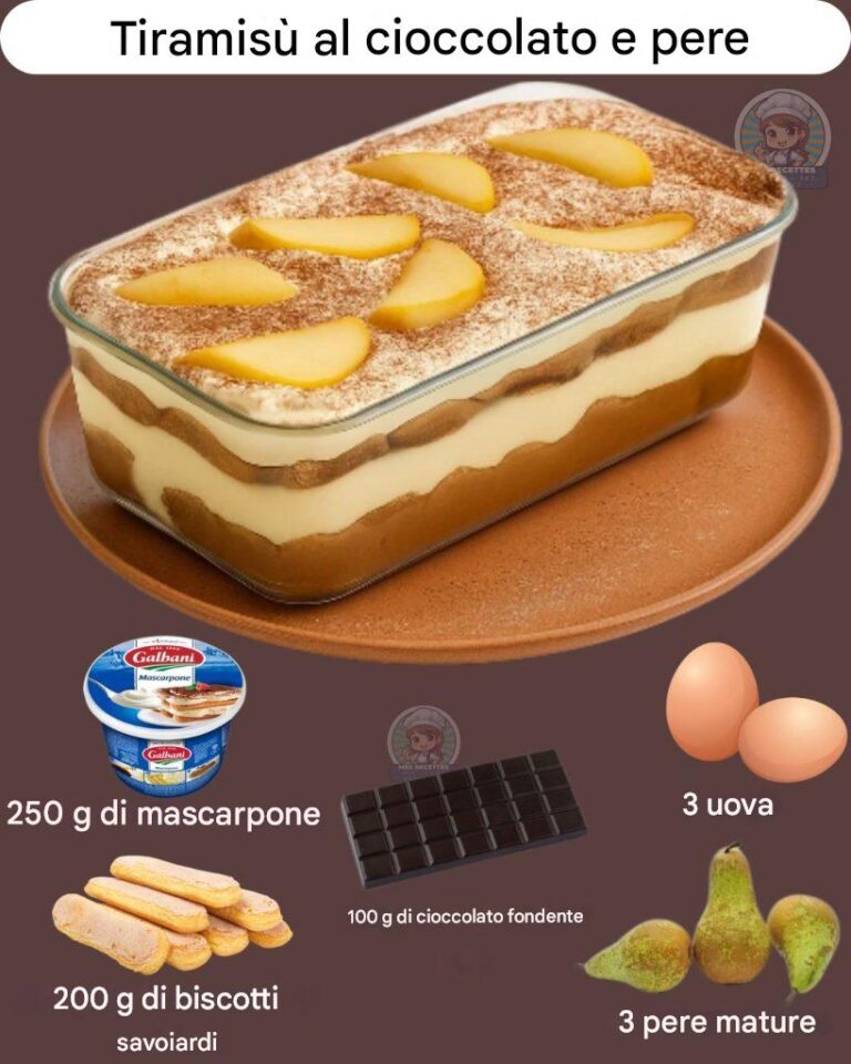 Tiramisù al cioccolato e pere