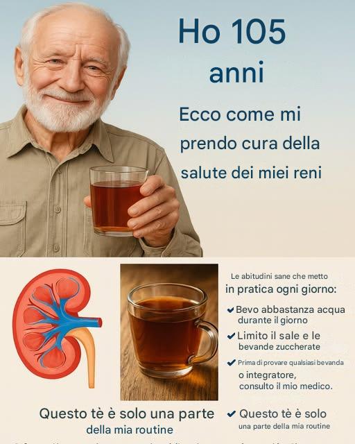 Anziani: 12 bevande mattutine per favorire la salute dei reni e l'idratazione in modo naturale