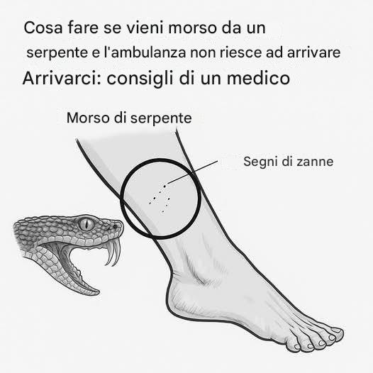 Cosa fare se vieni morso da un serpente e un'ambulanza non riesce a raggiungerti.