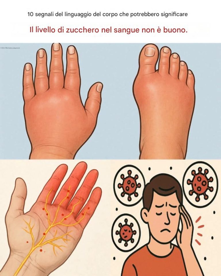 10 segnali fisici che potrebbero indicare uno squilibrio nella glicemia.