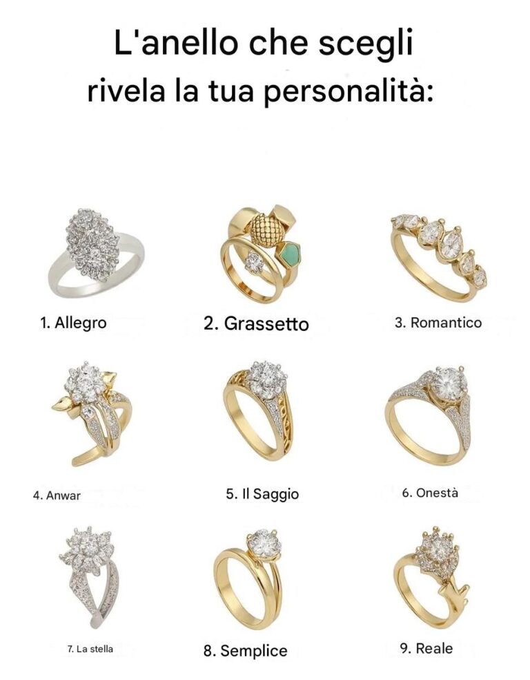 L'anello che scegli dice molto sul tipo di donna che sei.