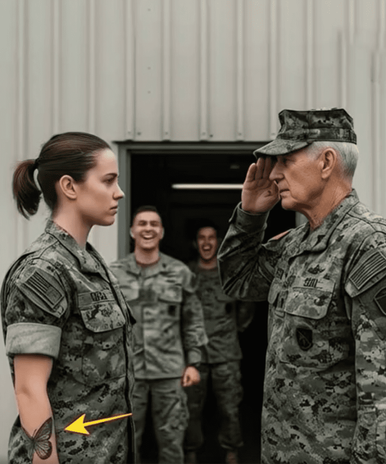 Ridevano della giovane impiegata con il tatuaggio a forma di farfalla, definendola debole e fuori luogo, ma quando il comandante dei SEAL entrò, si mise sull'attenti e pronunciò quattro parole che scossero l'intera base, tutti finalmente capirono chi era veramente.