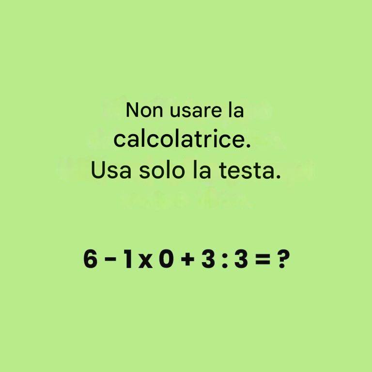 Risolvi questo puzzle matematico delle scuole superiori in meno di 10 secondi