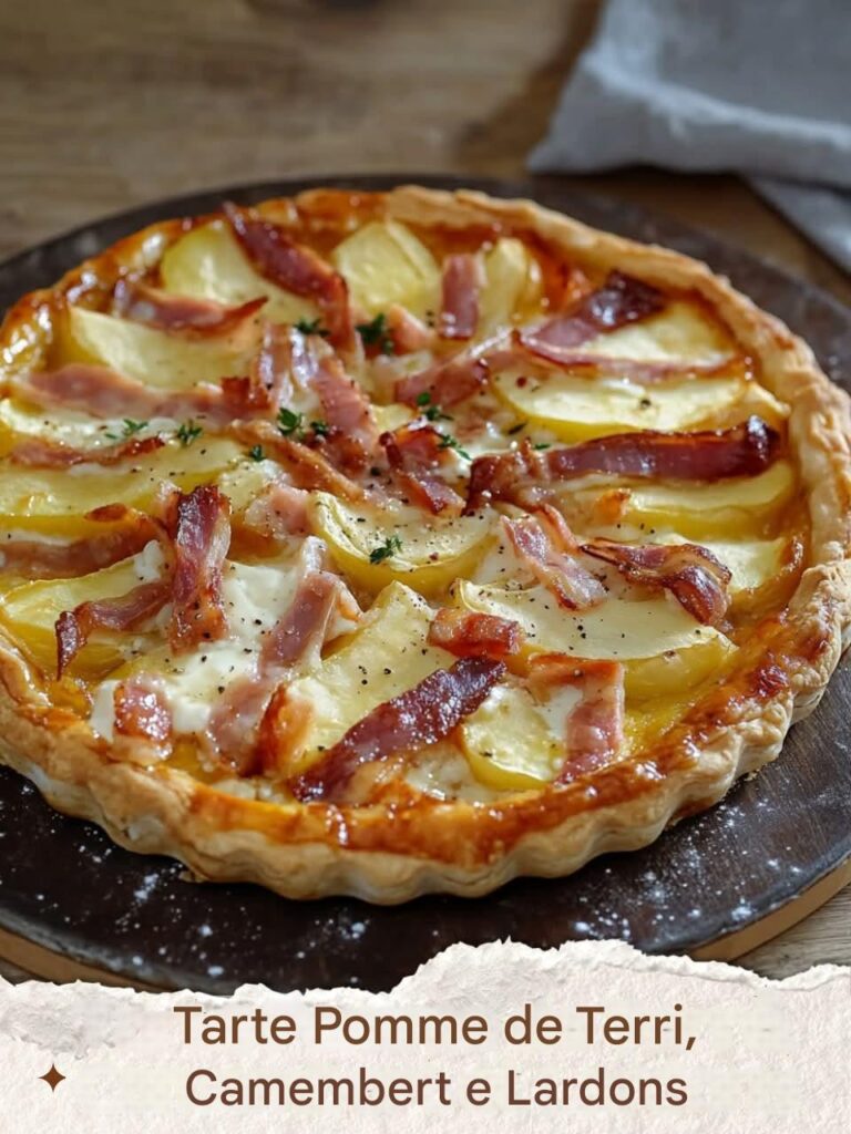 Torta di patate, camembert e pancetta: il piatto invernale confortante