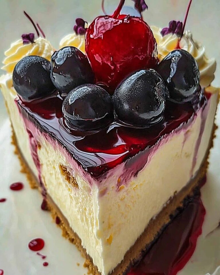 Cheesecake elegante alla ciliegia