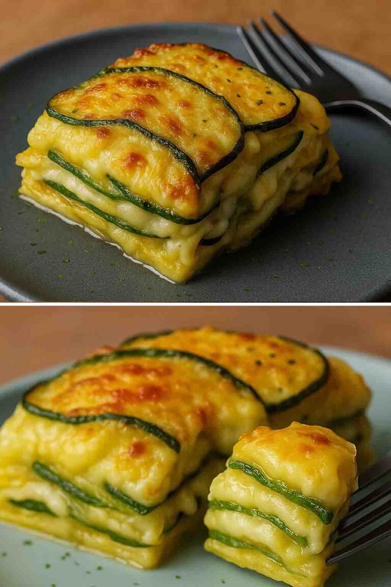 Preparo questa parmigiana bianca ogni volta che ho delle zucchine da finire: niente frittura, è quasi leggera e sazia per ore. Solo 110 calorie!
