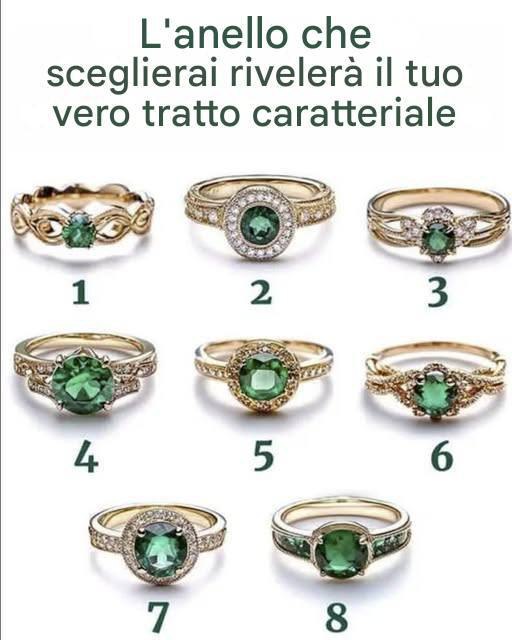 L’anello che sceglierai rivelerà il tuo vero carattere.