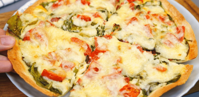Tortilla al forno con spinaci e uova